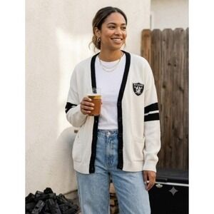 The Wild‎ Collective Las Vegas Raiders Football Gameday Cardigan Size XL